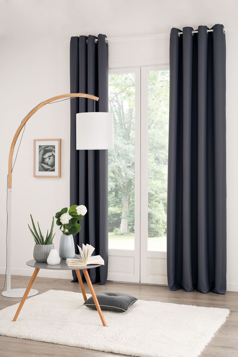 Shading cloth dark gray Ready Made Curtain