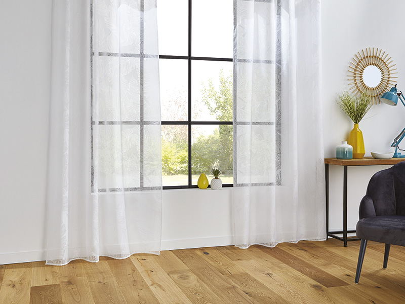 Burnt-out-cloth-white ready made curtain